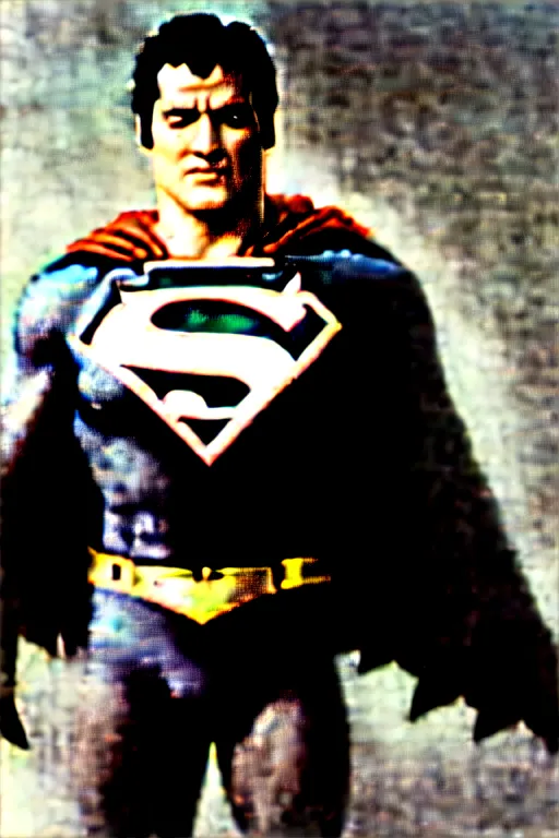 Image similar to rock hudson playing superman in 1 9 7 8, superhero movie