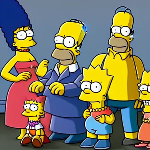 Prompt: the simpsons, full HD, cinematic lighting, award winning, anatomically correct