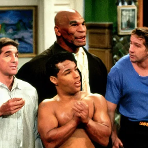 Prompt: mike tyson in friends