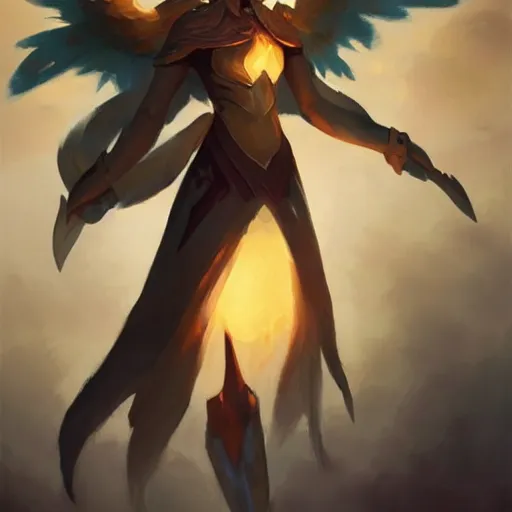 Image similar to azir from league of legends trending on artstation, painted by greg rutkowski