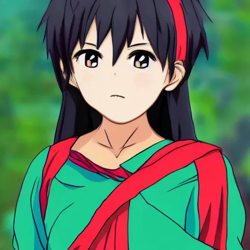 Prompt: a nepali woman, anime style