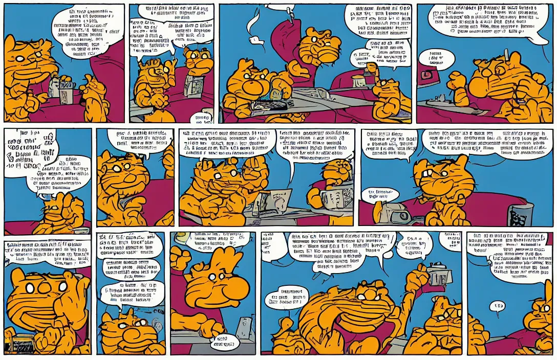 Image similar to garfield comic strip