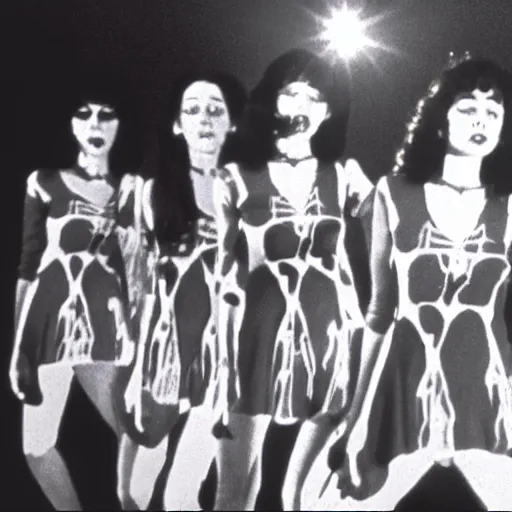 Image similar to suspiria room dancing girls theater, 8 mm