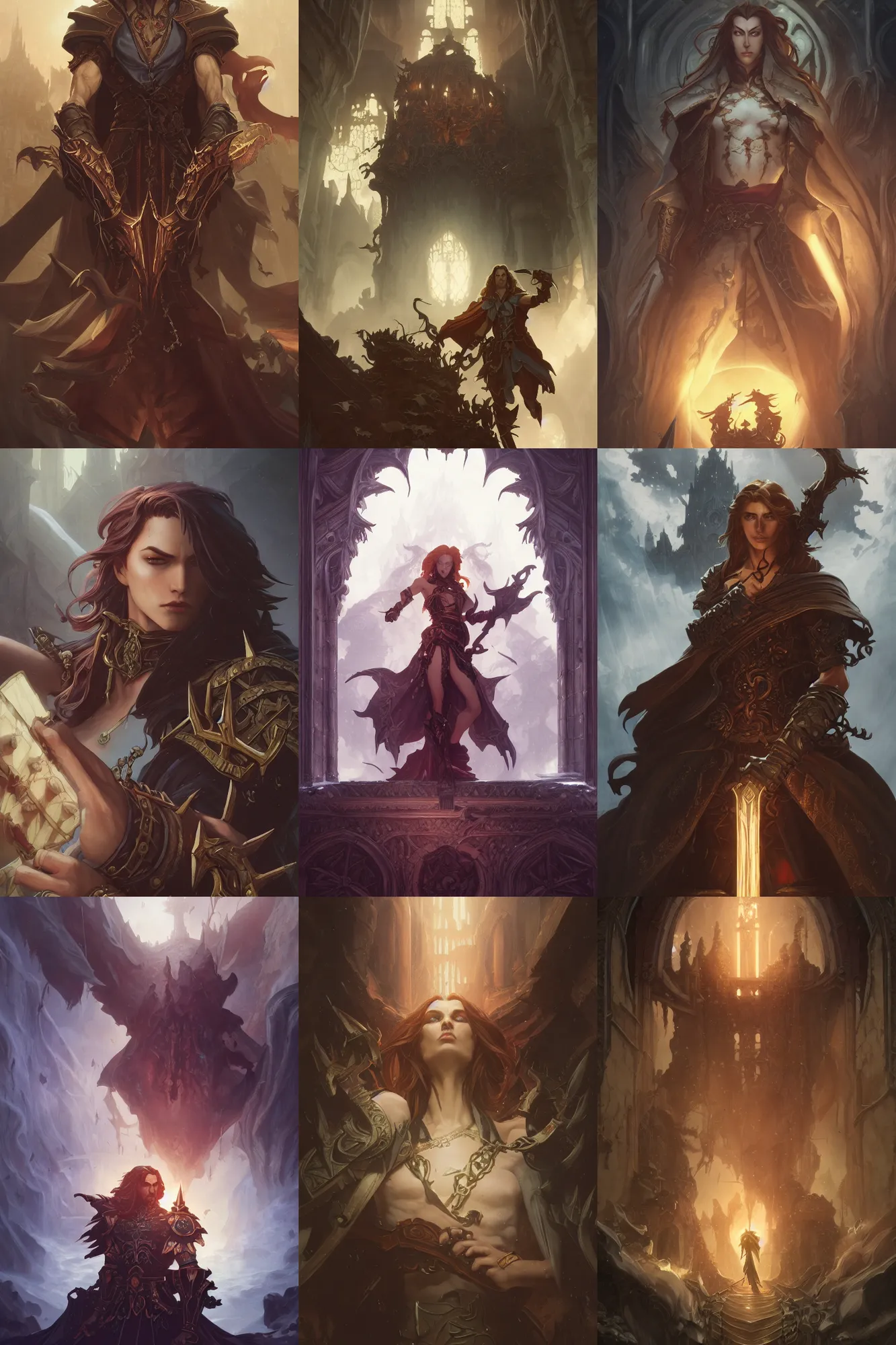 Prompt: cinematic stills from castlevania, deep focus, d & d, fantasy, intricate, elegant, highly detailed, digital painting, artstation, concept art, matte, sharp focus, illustration, hearthstone, art by artgerm and greg rutkowski and alphonse mucha