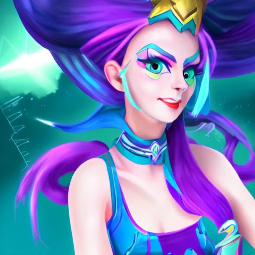 Prompt: digital artwork of jinx from league of legends