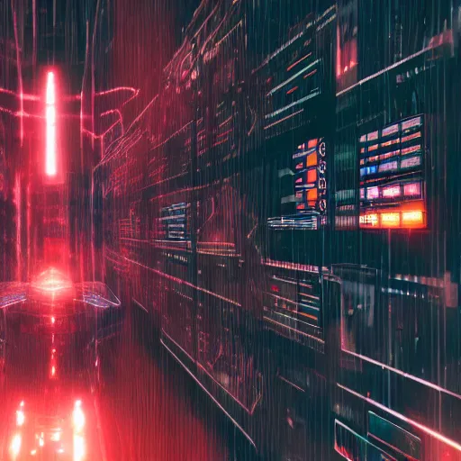 Image similar to a journey through a computer's nightmare, cyberpunk, 4 k,