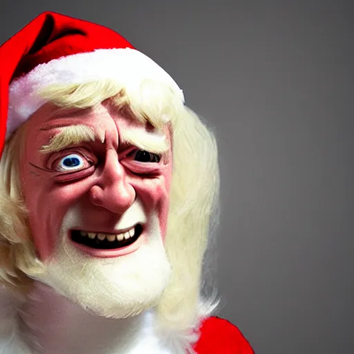 Prompt: jimmy savile in santa costume, detailed, super realistic, 8 k,