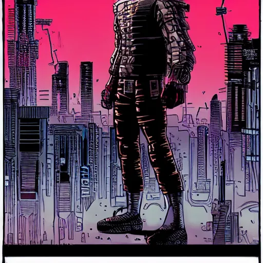 Image similar to Cyberpunk dude, Laurie Greasley