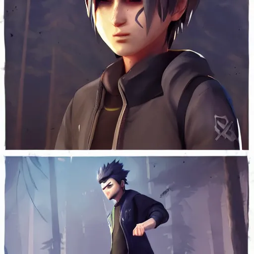 Image similar to kakashi, style game square enix life is strange remake, trending on artstation, painted by greg rutkowski, render with game the last of us parte ii details