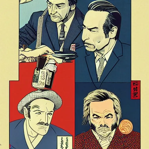 Prompt: Better Call Saul Ukiyo-e highly detailed