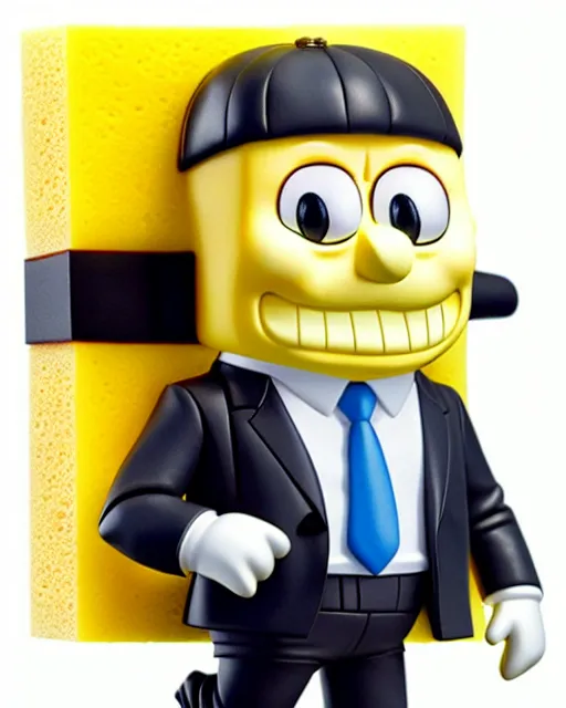 Image similar to nendoroid sponge bob ted cruz, collectible, product photo, realistic shaded, fine detail