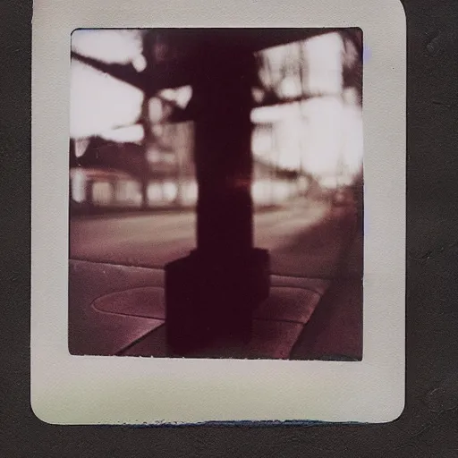 Image similar to photograph of a glitch, scary, uncanny, shot on polaroid