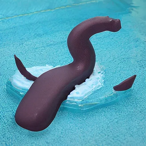 Image similar to loch ness monster bath toy, realistic,