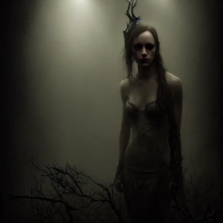 Image similar to epic professional digital art of eerie lindsay, moody atmospheric lighting, painted, intricate, detailed, foreboding, by leesha hannigan, wayne haag, reyna rochin, ignacio fernandez rios, mark ryden, iris van herpen,, epic, stunning, gorgeous, much wow, cinematic, masterpiece.