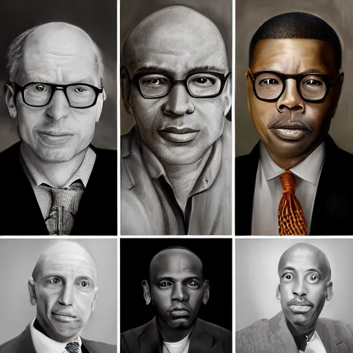 Prompt: francis herman steele corporate portrait, professional profile photo, hyperreal photo portrait by jonathan yeo, by kehinde wiley, by craig wiley, by david dawson