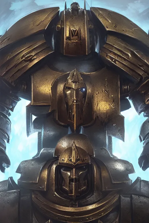 Image similar to armor portrait heros warhammer 4 0 k horus heresy fanart - the primarchs emperor by johannes helgeson animated with vfx concept artist & illustrator global illumination ray tracing hdr fanart arstation zbrush central hardmesh 8 k octane renderer comics stylized