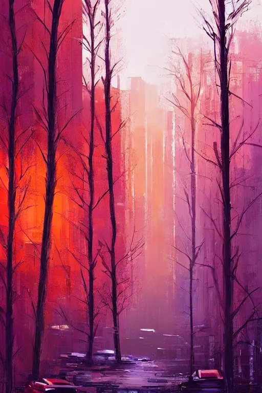 Image similar to (((((a ramshackle manhattan brick brownstone deep in the forest))))) by Alena Aenami!!!!!!!!!!!!!!!!!!!!!!!!!!!