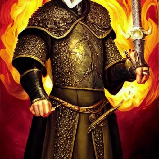 Prompt: epic d & d portrait of sacha baron cohen as lord stannis, gorgeous masterpiece art