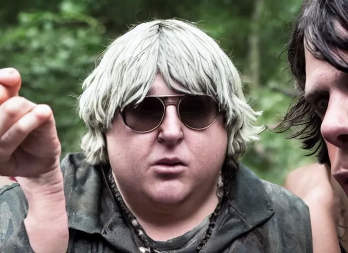 Image similar to film still of andy milonakis in the new walking dead tv series, 4 k
