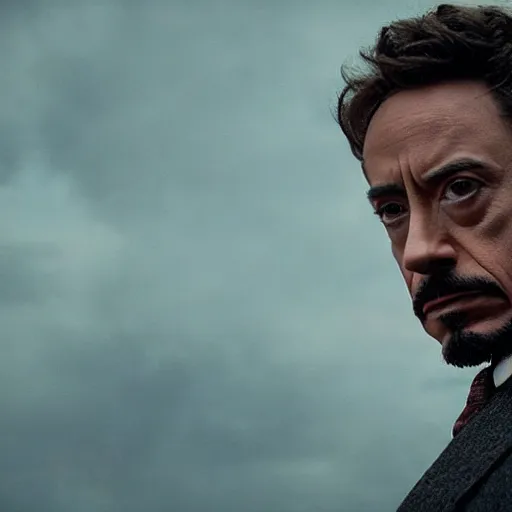 Prompt: Iron Man in Peaky Blinders very detailed 4K quality super realistic