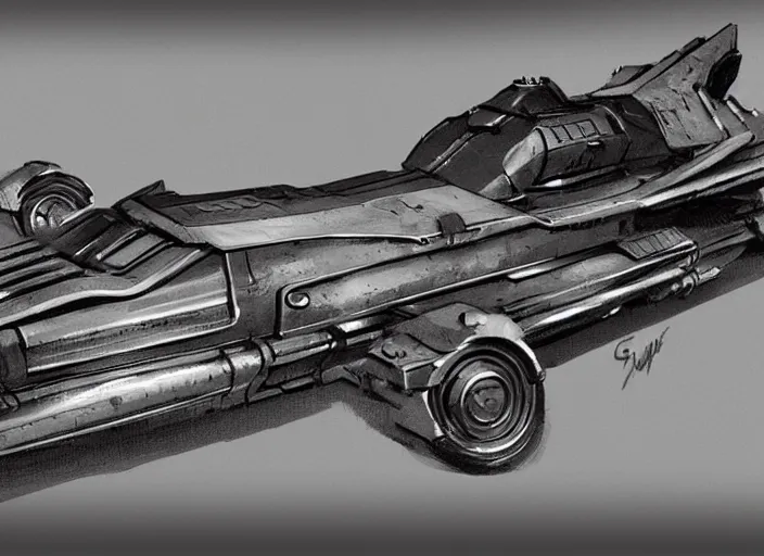 Image similar to dieselpunk batmobile, scifi concept art