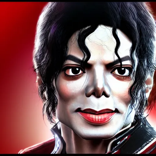 Image similar to a screenshot of michael jackson in god of war. 3 d rendering. unreal engine. amazing likeness. very detailed. cartoon caricature