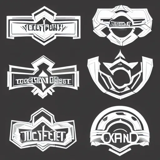 Image similar to multiple concept art logo variants vector stylized 4 k