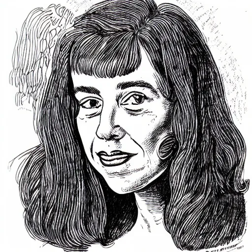 Image similar to a portrait illustration of Carol Brunette drawn by ROBERT CRUMB