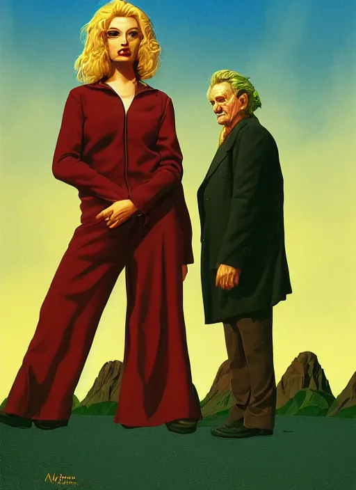 Image similar to twin peaks movie poster art by michael whelan