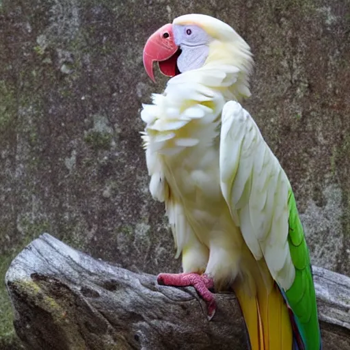 Image similar to albino macaw parrot