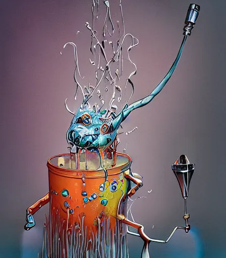 Prompt: Tim Burtons style Schitts Creek by Alex Pardee and Nekro and Petros Afshar, and James McDermott,unstirred paint, vivid color, cgsociety 4K