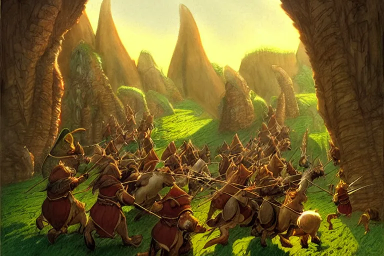 Image similar to an epic scene from redwall by brian jacques, detailed, fantasy concept art, cinematic lighting, beautiful