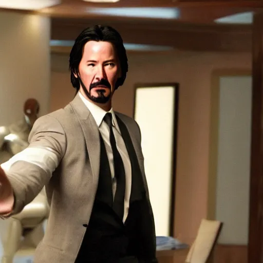 Prompt: keanu reeves as tony stark