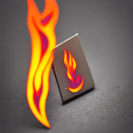 Prompt: an award - winning photograph of a vintage 1 9 8 0 s minimalistic clean fire flames warning enamel pin, beautiful cinematic light, behance