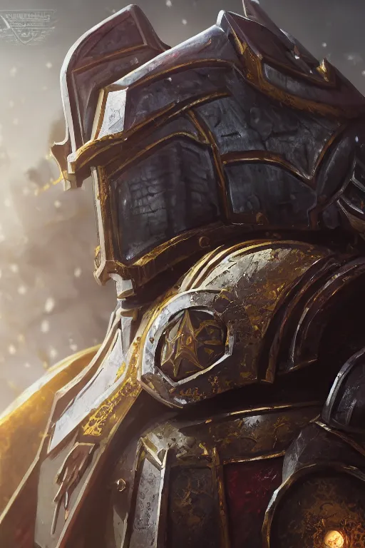 Image similar to armor portrait heros warhammer 4 0 k horus heresy fanart - the primarchs emperor by johannes helgeson animated with vfx concept artist & illustrator global illumination ray tracing hdr fanart arstation zbrush central hardmesh 8 k octane renderer comics stylized