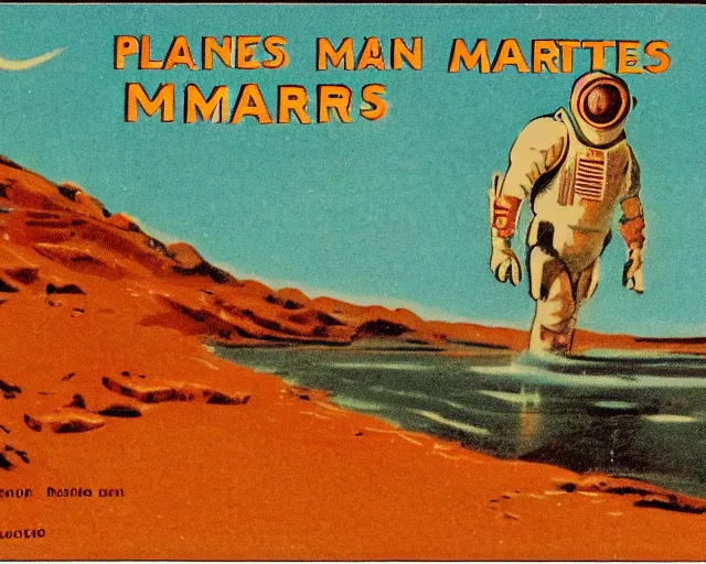 vintage postcard from mars Stable Diffusion OpenArt