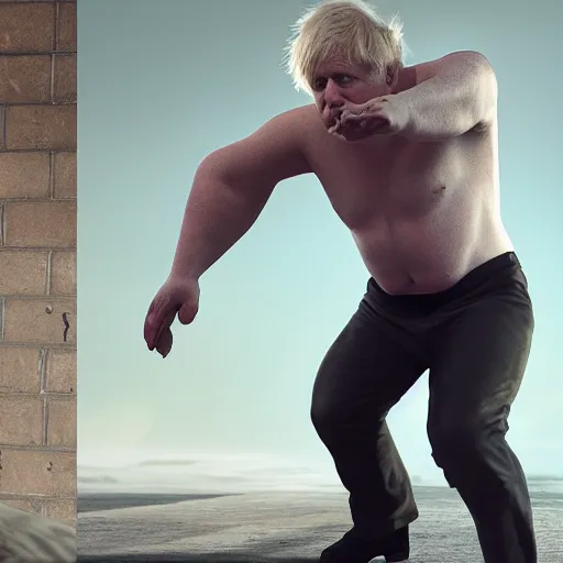 Prompt: Boris Johnson with Travis barkers body, realistic artstyle, wide shot, dramatic lighting, octane render, hyperrealistic, high quality, highly detailed, HD, beautiful, cinematic, 8k, unreal engine, facial accuracy, symmetrical
