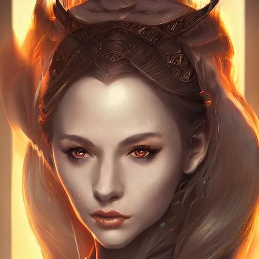 Image similar to A portrait of a female sorceress, art by artgerm, matte painting, trending on artstation, very detailed