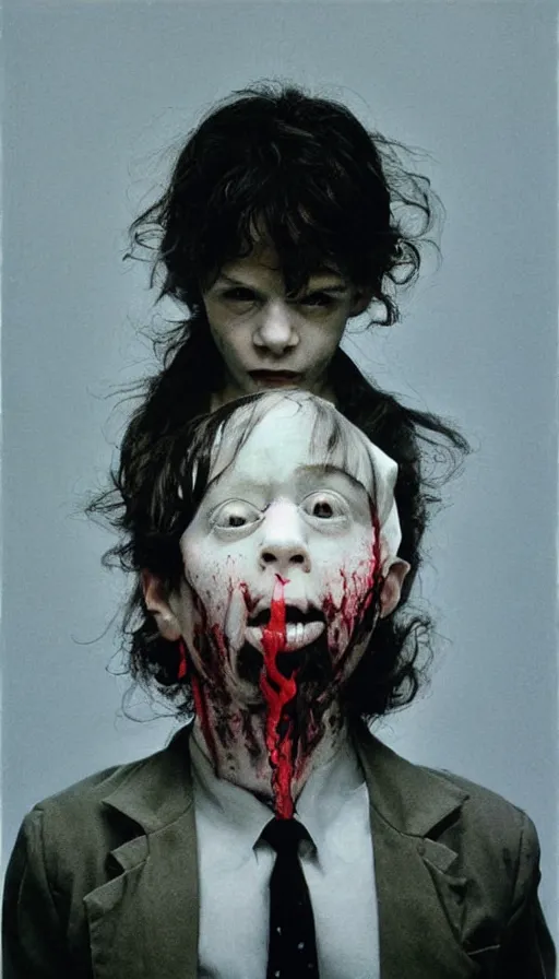 Image similar to rage, by gottfried helnwein