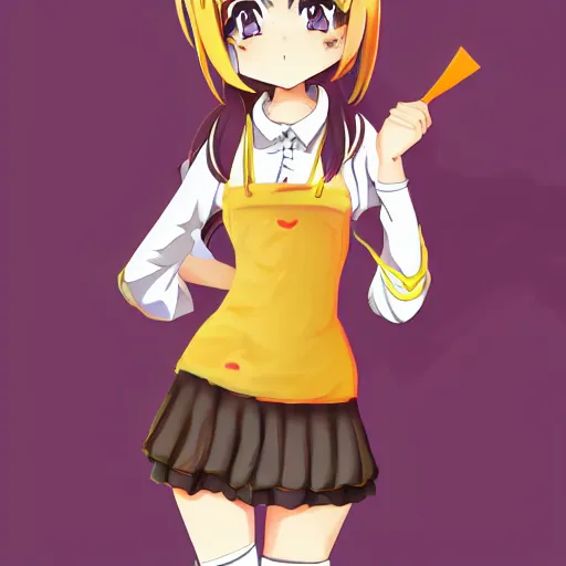 Image similar to a cheeseburger as an anime girl, anime, detailed, pixiv