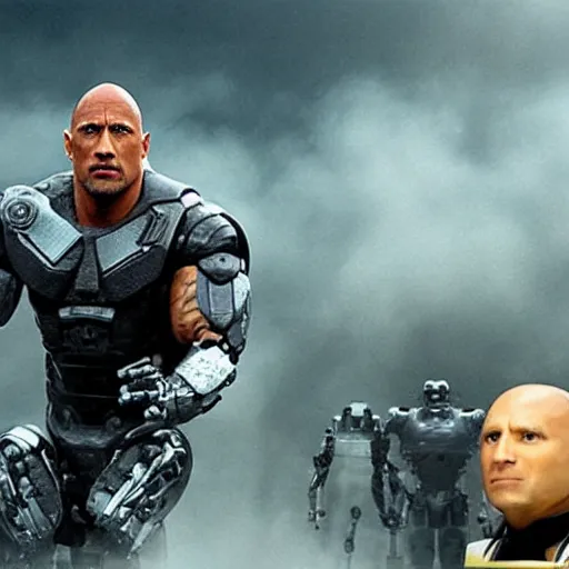 Prompt: Dwayne Johnson as robot