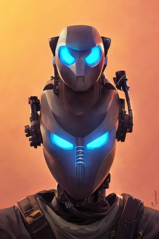 Image similar to epic mask helmet robot ninja portrait stylized as fornite style game design fanart by concept artist gervasio canda, behance hd by jesper ejsing, by rhads, makoto shinkai and lois van baarle, ilya kuvshinov, rossdraws global illumination radiating a glowing aura global illumination ray tracing hdr render in unreal engine 5