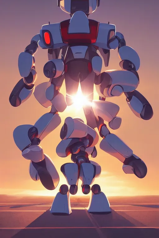 Image similar to metabots medabots medarotto medarot robot minimalist comics, behance hd by jesper ejsing, by rhads, makoto shinkai and lois van baarle, ilya kuvshinov, rossdraws global illumination ray tracing hdr radiating a glowing aura