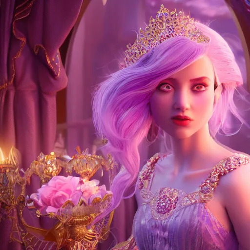 Image similar to wonderful princess of amethyst with fair skin, ornate 8 k gorgeous intricate detailed, accent lighting, dramatic light, octane render