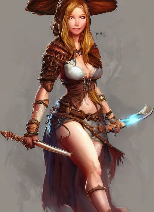 Image similar to barmaid cute, ultra detailed fantasy, dndbeyond, bright, colourful, realistic, dnd character portrait, full body, pathfinder, pinterest, art by ralph horsley, dnd, rpg, lotr game design fanart by concept art, behance hd, artstation, deviantart, hdr render in unreal engine 5