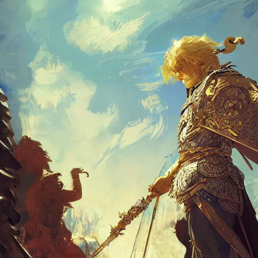 Image similar to Alexander the great, D&D, fantasy, intricate, cinematic lighting, highly detailed, digital painting, artstation, concept art, smooth, sharp focus, illustration, art by Akihiko Yoshida, Greg Rutkowski and Alphonse Mucha