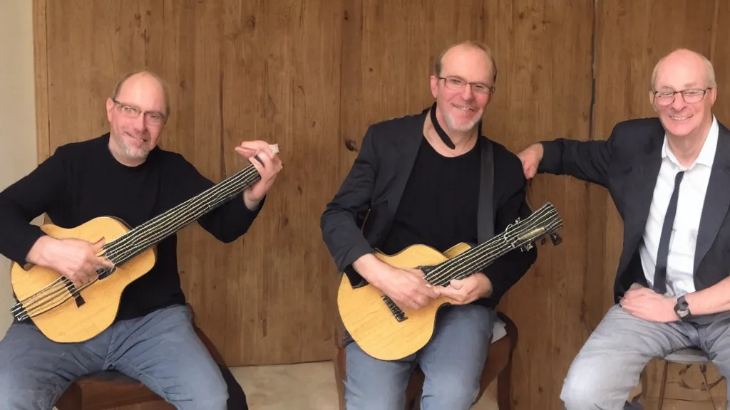 Prompt: classical guitarist john christopher williams meets john towner williams the composer