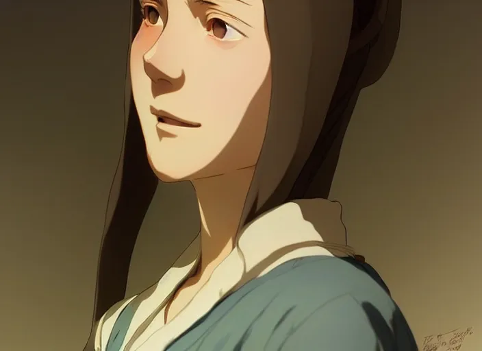Prompt: 1 8 4 5 florence nightingale as young woman, character face study, faces only, concept art finely detailed perfect art, painted by greg rutkowski makoto shinkai takashi takeuchi studio ghibli, pinterest, cevagraf comics