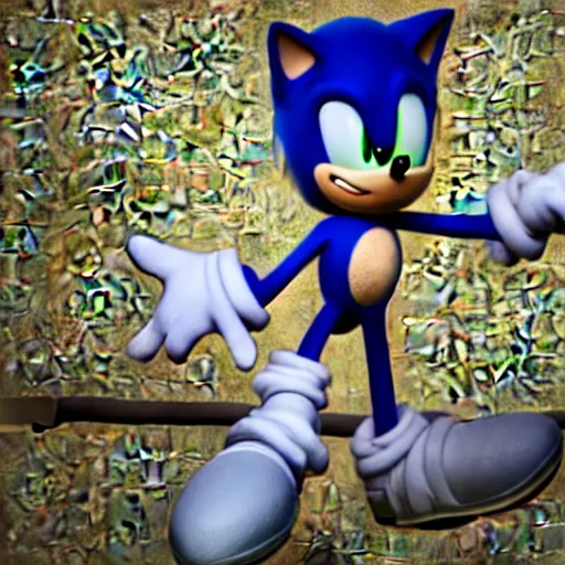 Prompt: 3 d render of sonic, realistic, 8 k, unreal engine