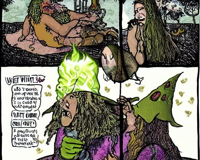 Prompt: fat smelly putrid witch smokin bong. the goblin witch is rotting. the witch burns in sunlight.!dream fat smelly putrid witch smokin bong. the goblin witch is rotting. the witch burns in sunlight.